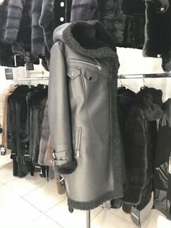 Удлиненная дубленка