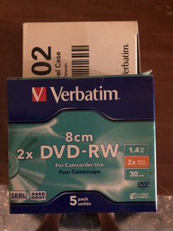 Диски DVD-RW 2-x, 1.4GB/30min, 8см Mini DVD