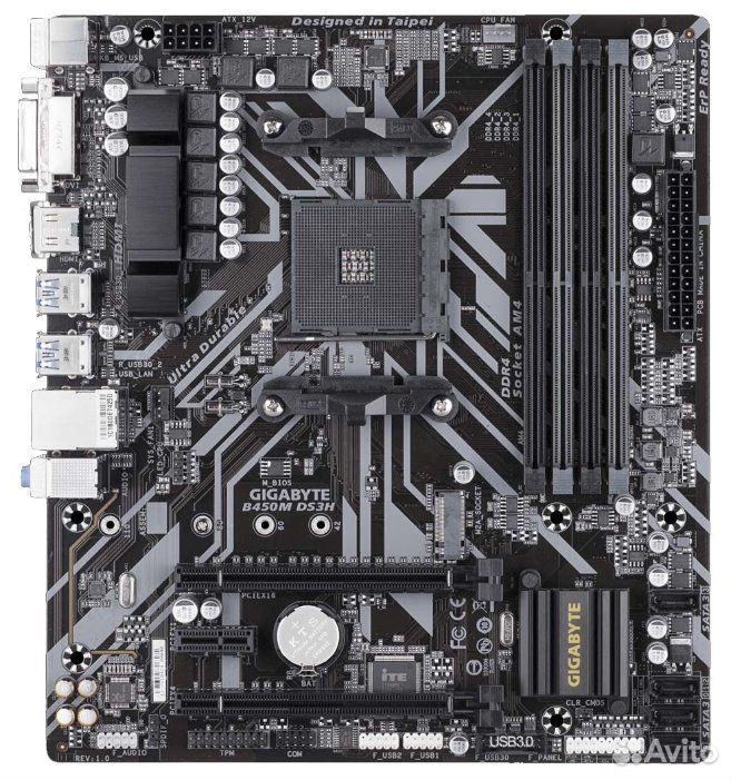 Материнская плата gigabyte B450m DS3H