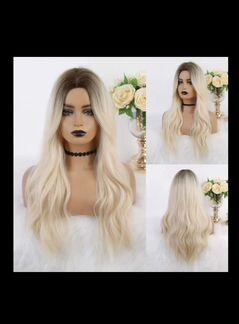 Новый парик блонд с затемнёнными корнями