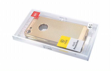 Чехол-накладка для iPhone 66S (4.7) C-case рамка перфор TPU золото