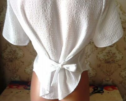 Блузка рубашка белая 44-46