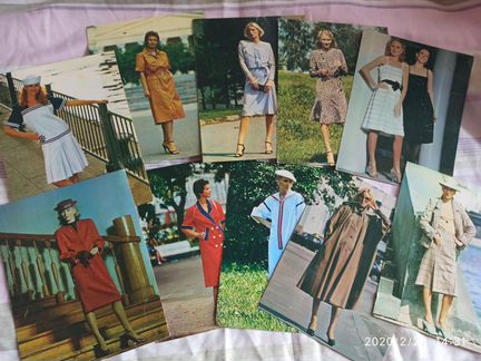 Мода СССР журналы и карточки с выкройками