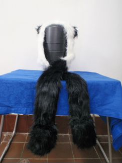 Молодежная шапка-шарф из искусственного меха