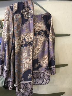 Женская блузка из шёлка, завязывается на пояс