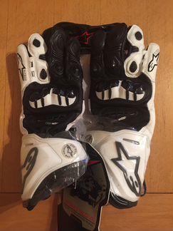 Мото перчатки Alpinestars GP PRO бело-чёрные