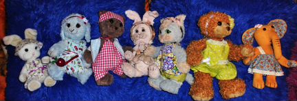 Игрушки тедди ручной работы из натур. мехов и др