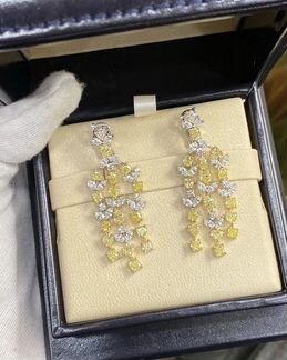 Золотые серьги с бриллианатми