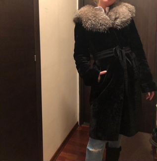 Шуба мутон.Натуральный мех