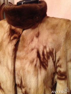 Норковая шуба с соболем