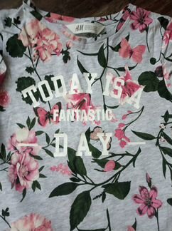 Новые футболки H&M, la redoute р.128, р.134