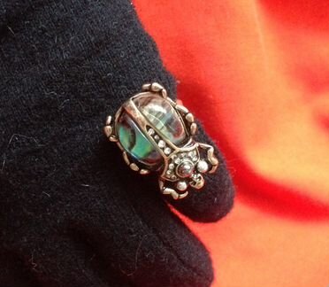 Кольцо скарабей