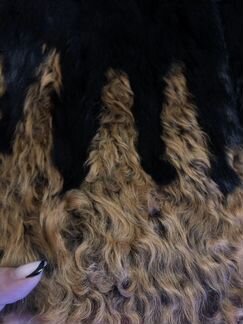 Шуба из натурального меха козлик+ енот