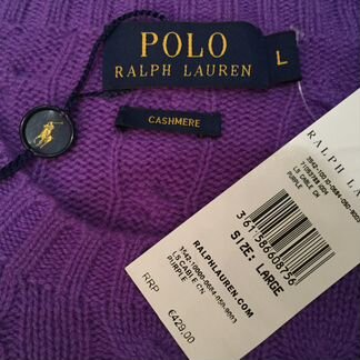 Кашемировый свитер Polo Ralph Lauren, оригинал RL