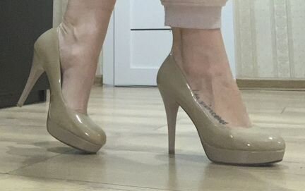 Туфли бежевые из натуральной кожи