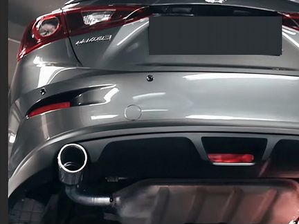 Гибы под двойной выхлоп (D51мм угол 90) Mazda 3