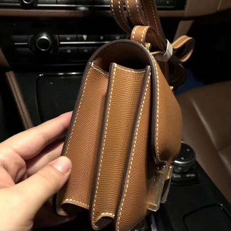 Сумка Hermes Constance 18 Mini Fauve Barenia Gold