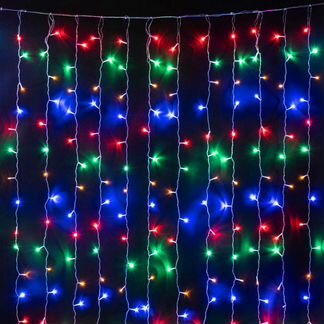 Гирлянда занавес 2x3м, мульти