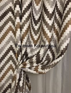 Шторы 300*252, 255, 270 см, зигзаг, новые