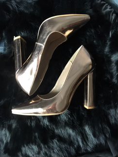 Туфли красные mascotte, золотые Lost ink