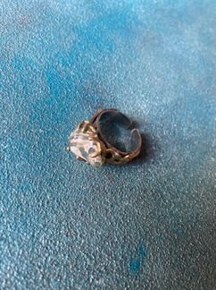 Серебряное кольцо с позолотой