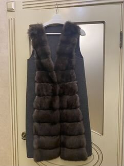 Пальто с норковой жилеткой