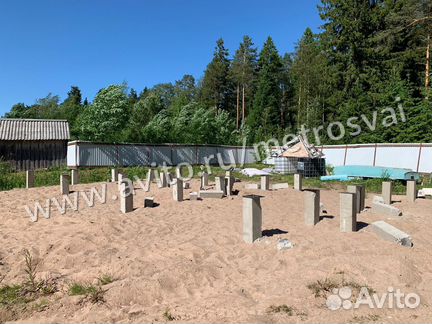 Фундамент на забивных железобетонных сваях 25 штук