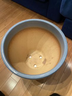 Горшок керамический высокий + подставка