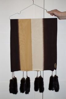 Шарф с кисточками из норки. Новый